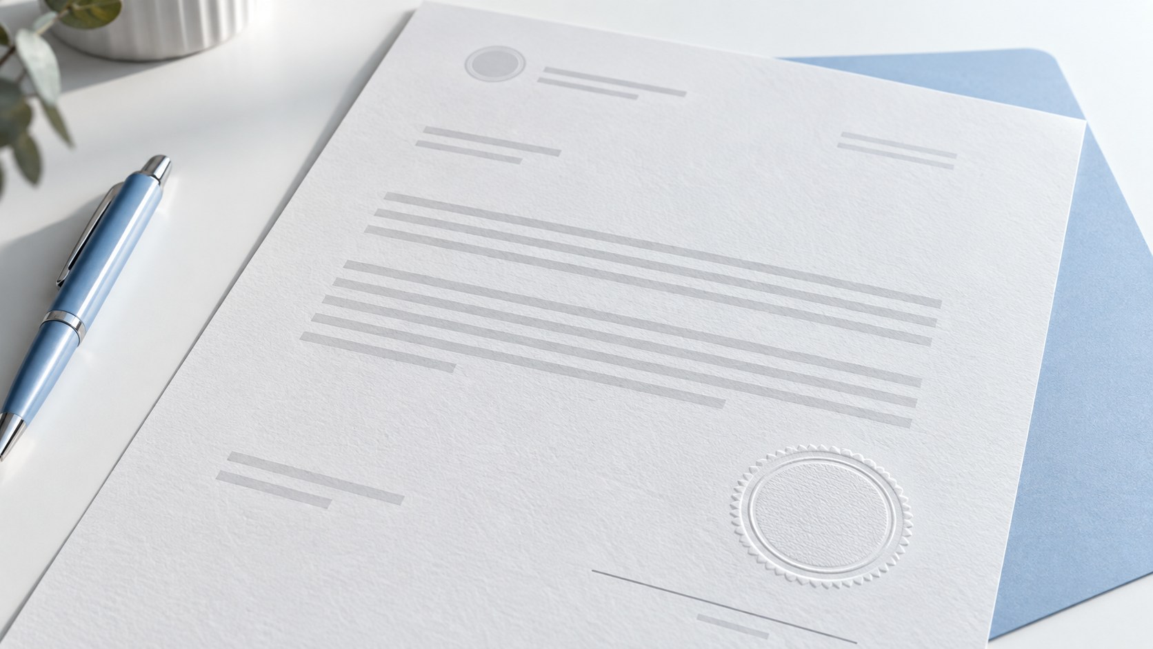 Decorative sample document on a white surface