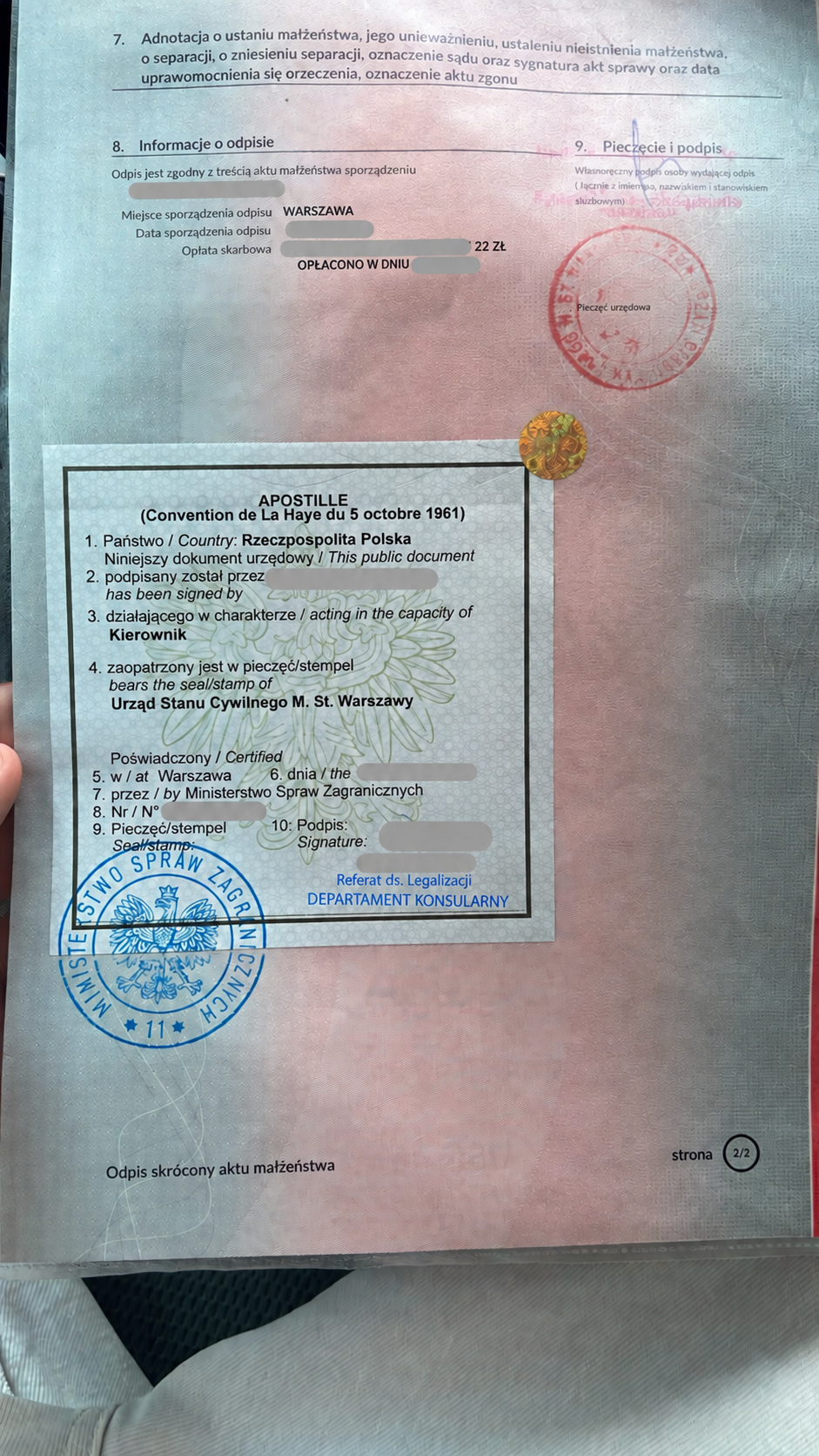 Свідоцтво про народження з апостилем