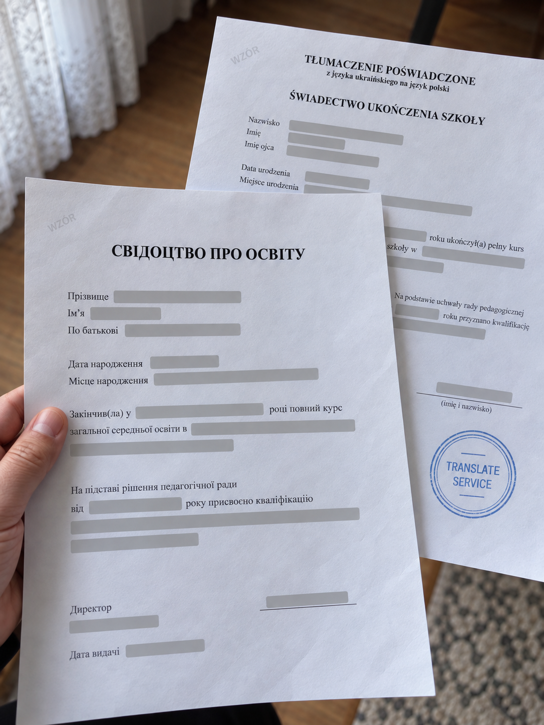 Свидетельство об образовании на украинском и перевод на польский — Translate Service