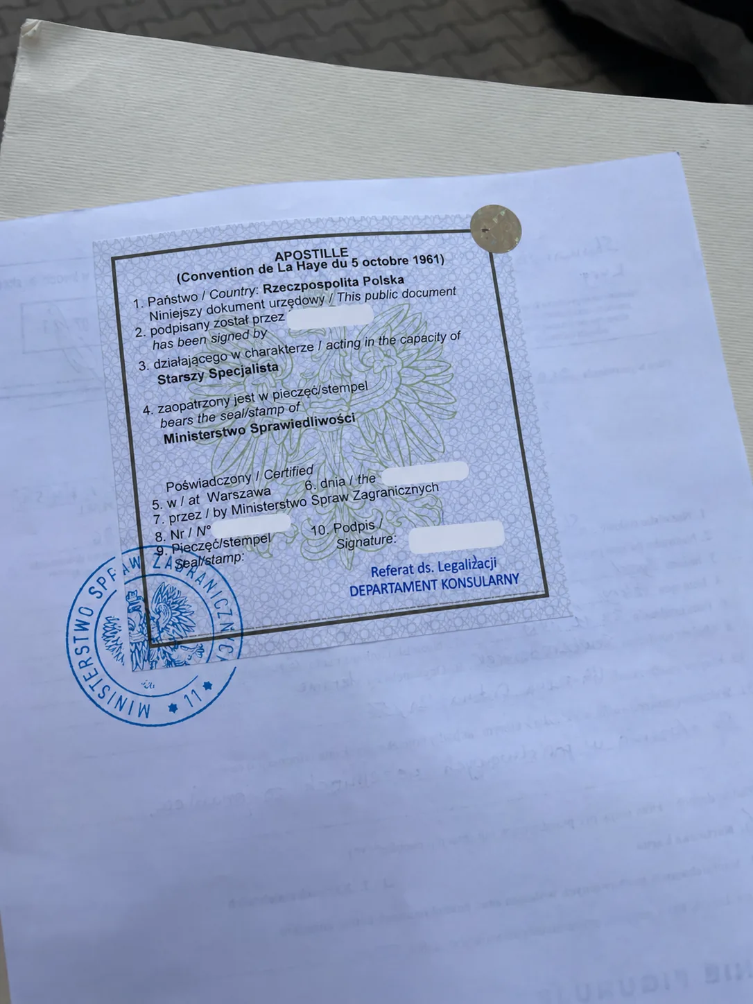 Legalizacja konsularna dokumentów