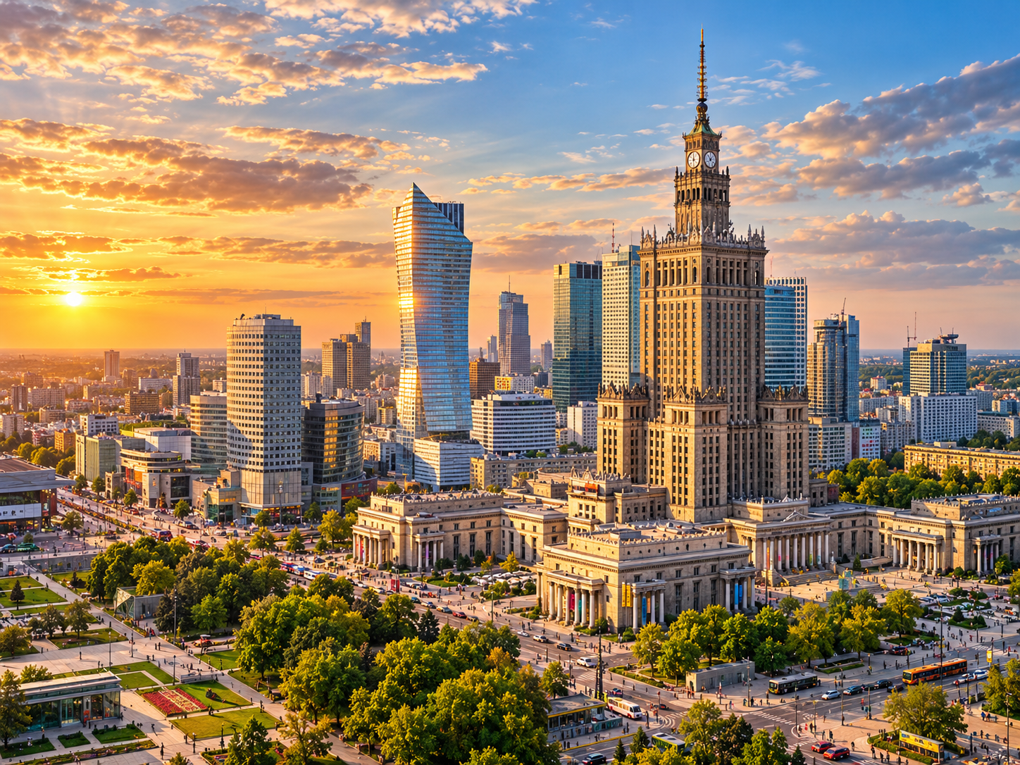 Панорама города Варшава